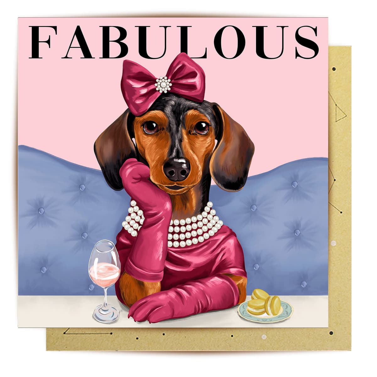 Greeting Card Fabulous Dachshund
